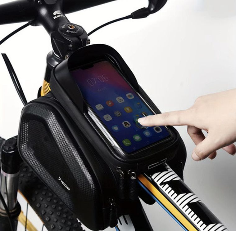 Trizand, sakwa rowerowa z etui na telefon