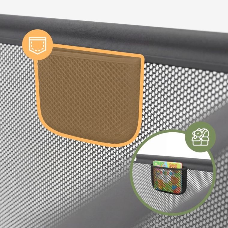 Tulano, Cozy 28, kojec dziecięcy, graphite, 200 cm