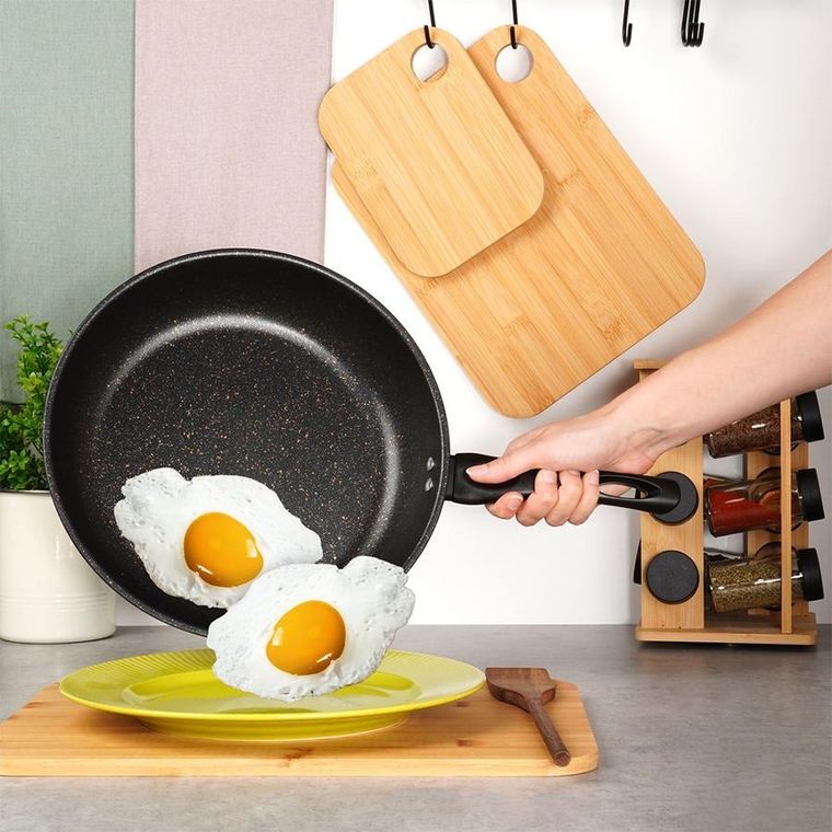 Vilde, Basic Line, patelnia granitowa głęboka, 3l, 28 cm
