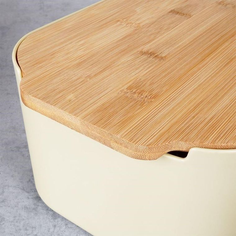 Vilde, chlebak z deską, kremowy, 33-18.5-12 cm