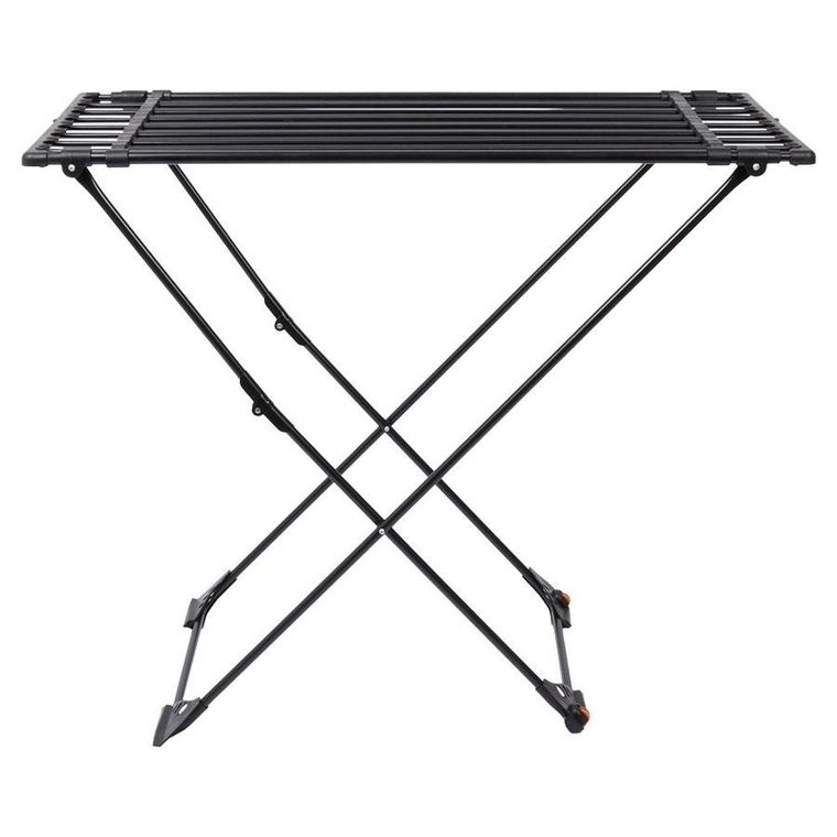 Vilde, suszarka na pranie metalowa, czarna rozsuwana XXL, 110-189 cm