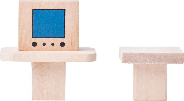 Woodyland, drewniany domek dla lalek z akcesoriami, 2-piętrowy