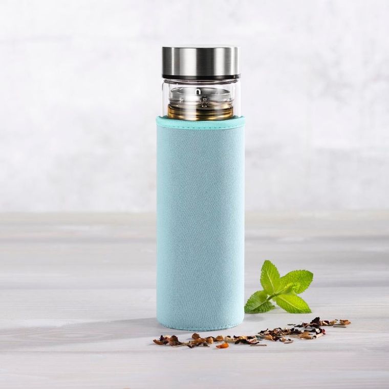 Xavax, To Go, szklana butelka z sitkiem, 500 ml