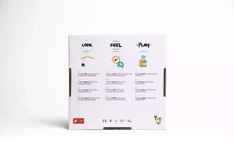 Yumi Yay, 3w1: karuzela nad łóżeczko, drewniane zabawki, układanka