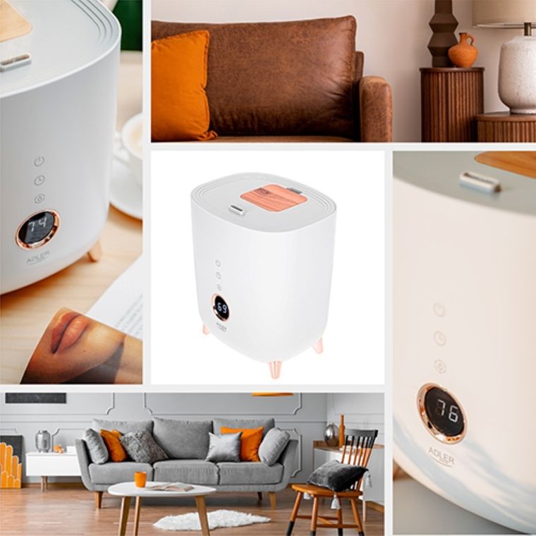 Adler, nawilżacz ultradźwiękowy LED