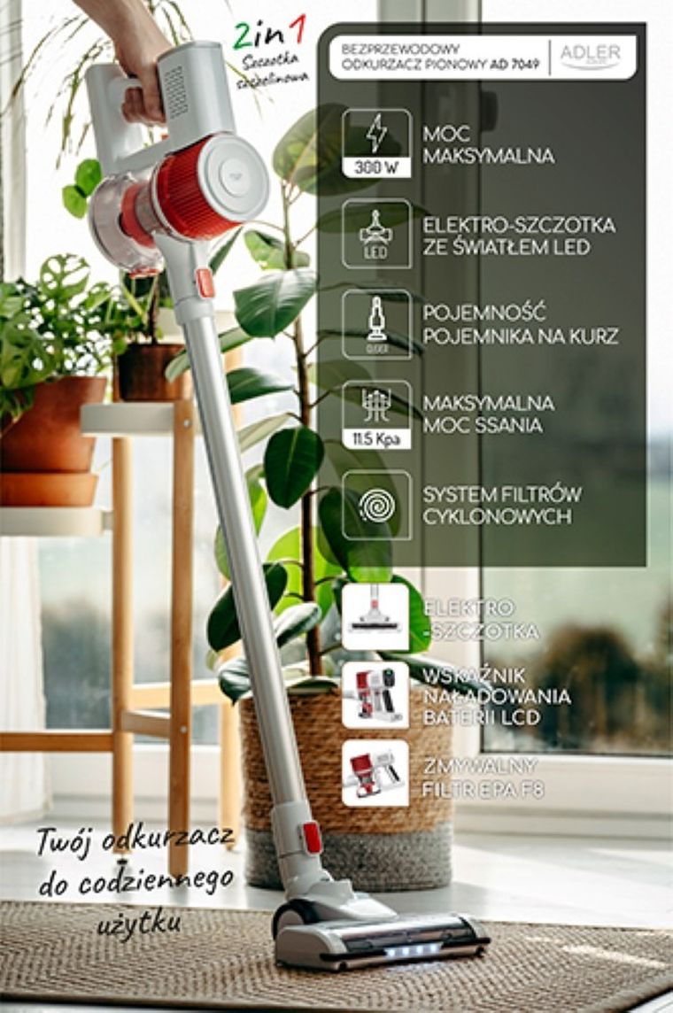 Adler, odkurzacz pionowy