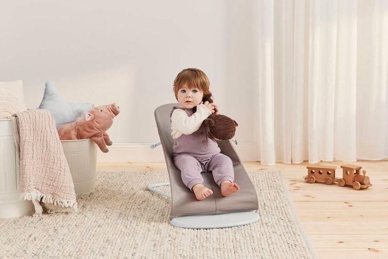 BabyBjörn, Bliss Woven, leżaczek, sand grey