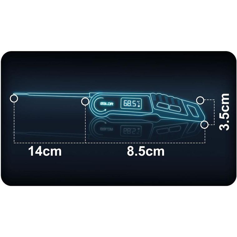 Baldr, termometr kuchenny, do mięsa, z sondą, szpilkowy, BD-130