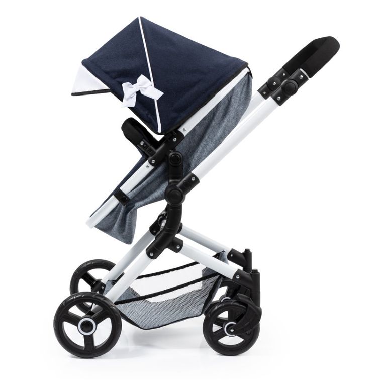 Bayer Design, Neo Vario Combi, głęboki wózek dla lalek z torbą, granatowy