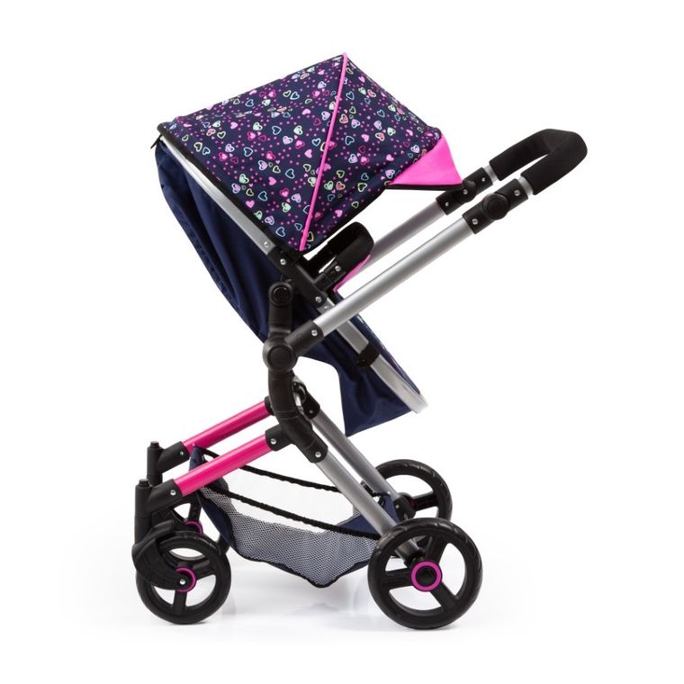 Bayer Design, Neo Vario Combi, głęboki wózek dla lalek z torbą, niebieski z wróżkami i gwiazdami