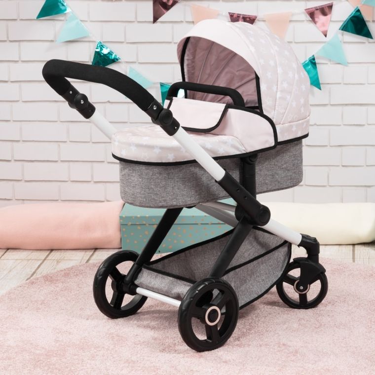 Bayer Design, Xeo Combi, głęboki wózek dla lalek z torbą, szaro-beżowy