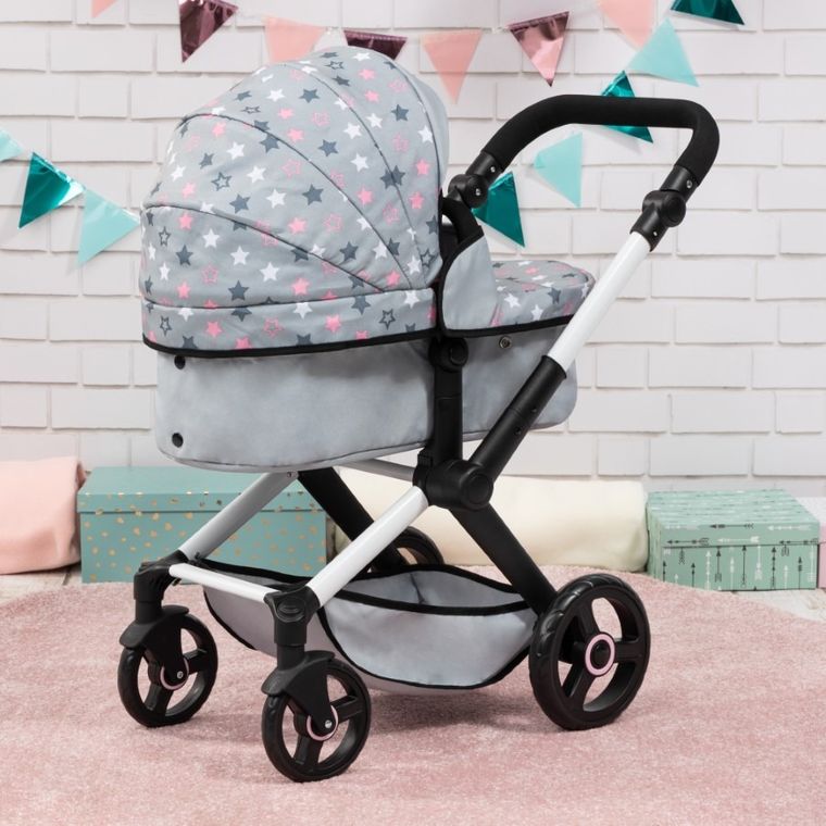 Bayer Design, Xeo Combi, głęboki wózek dla lalek z torbą, szary
