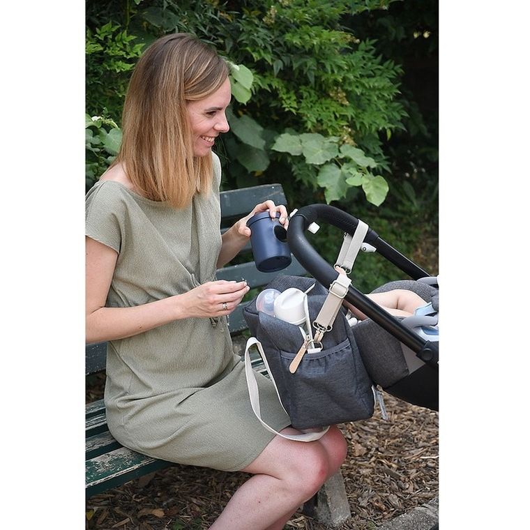 Beaba, Milk Nomad, przenośny podgrzewacz do butelek z funkcją mieszania 2w1, night blue