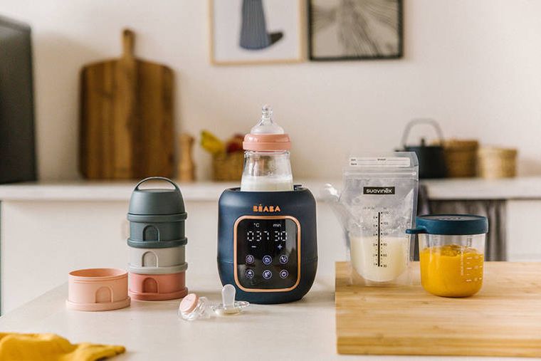 Beaba, Multi Milk, wielofunkcyjny podgrzewacz i sterylizator parowy do butelek i słoiczków, 5w1, Night blue