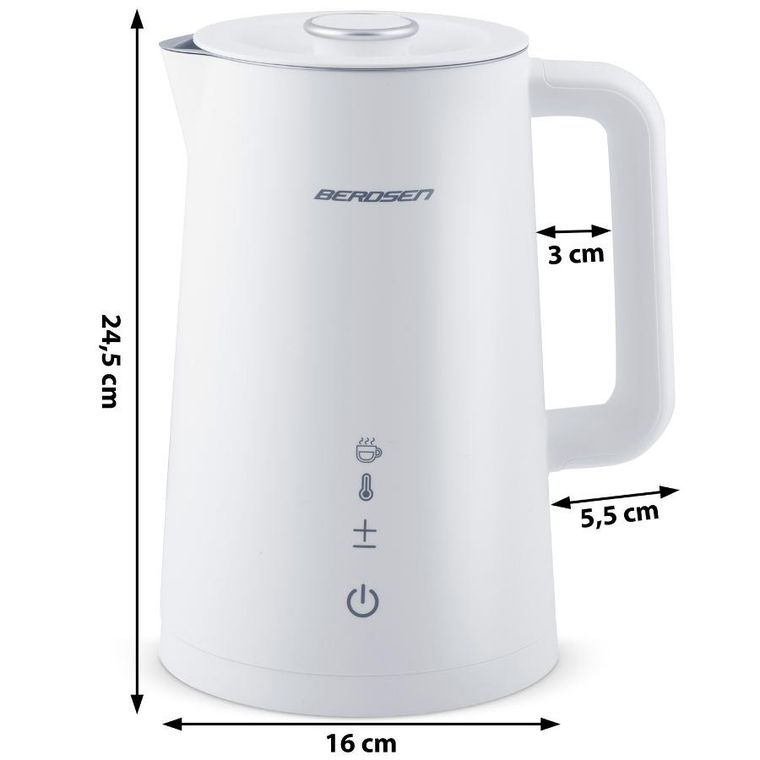 Berdsen, czajnik elektryczny, biały, 1,7l