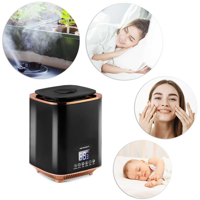 Berdsen, nawilżacz powietrza, czarny, BD-502