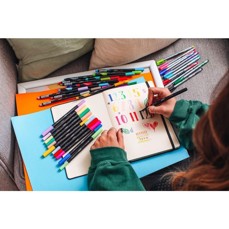 Bic, Intensity Dual Tip, flamastry dwustronne, 12 szt.