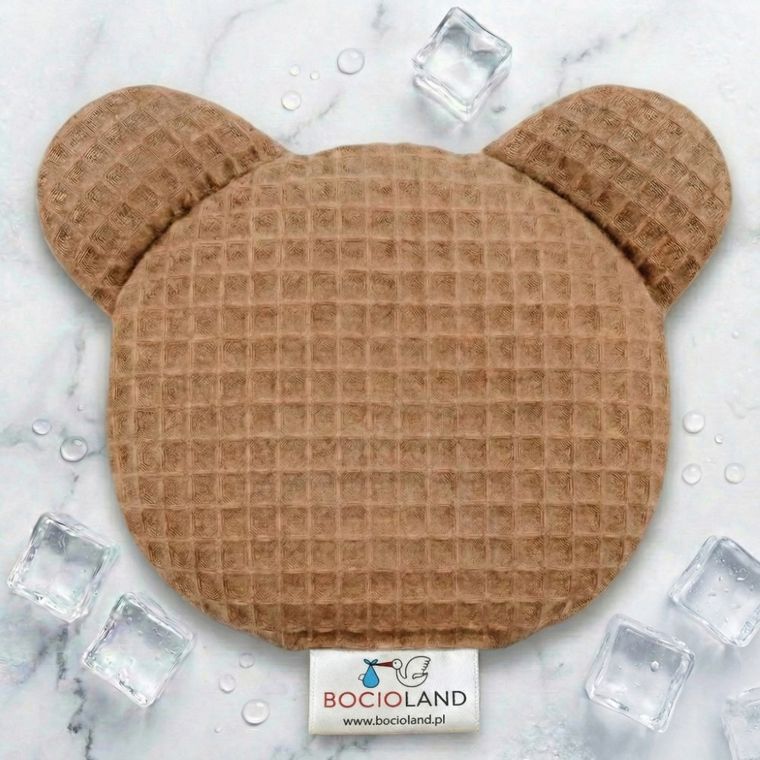 Bocioland, Miś, termofor z pestek wiśni z lawendą, wafel, brązowy