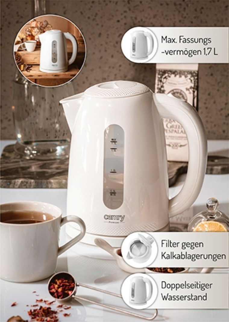 Camry, czajnik plastikowy, 1.7 l