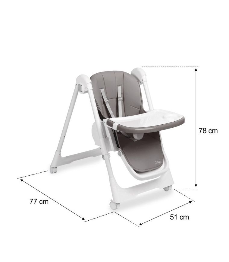 Caretero, Megalo, krzesełko do karmienia, Dark Grey