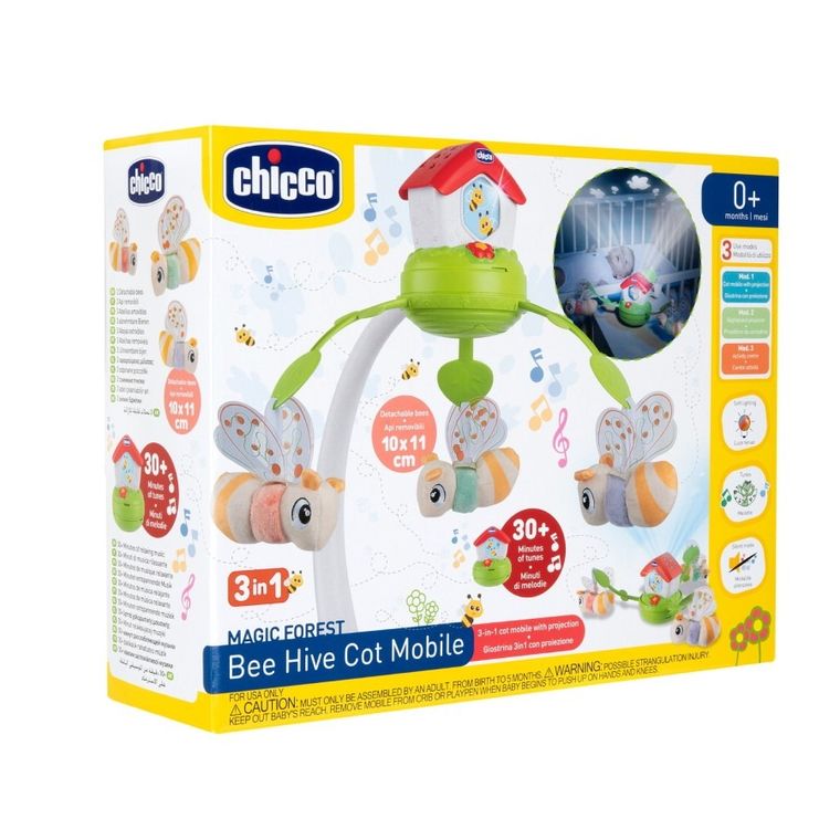 Chicco, Magic Forest, karuzela na łóżeczko, pszczółki