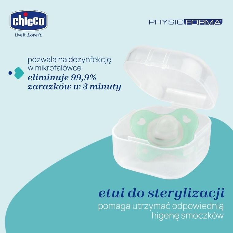 Chicco, PhysioForma Dual Soft, smoczek uspokajający, silikonowy, neutral, 0-2m