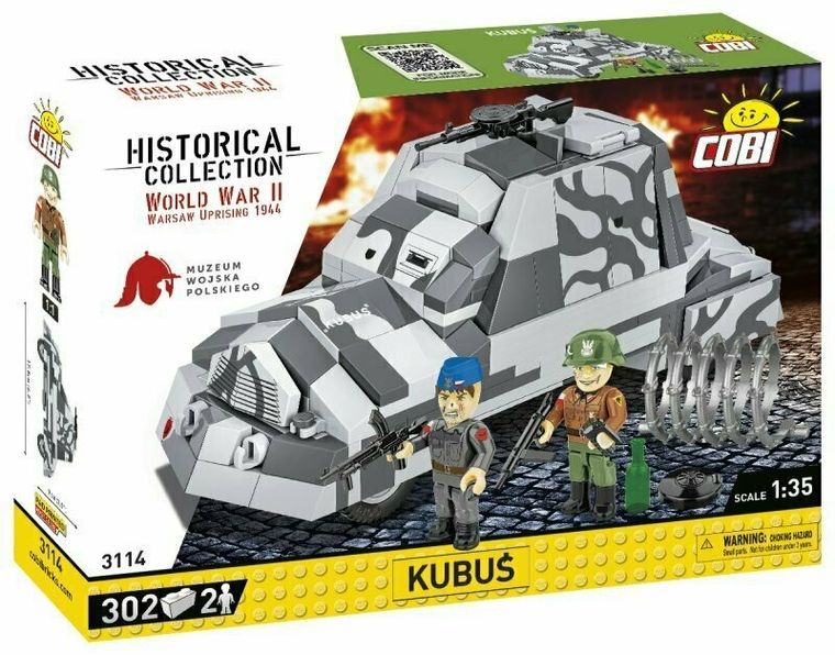 Cobi, Historical Collection WWII, Powstanie Warszawskie 1944 Kubuś, 1:35, klocki, 302 elementy