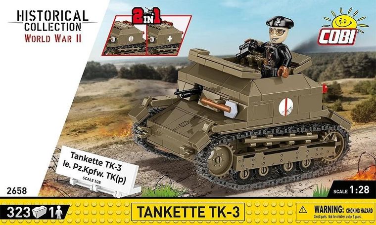 Cobi, Historical Collection WWII, Tankietka TK-3, klocki, 323 elementy