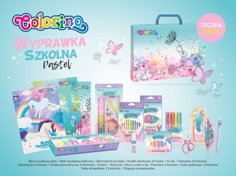 Colorino, Pastel, wyprawka szkolna