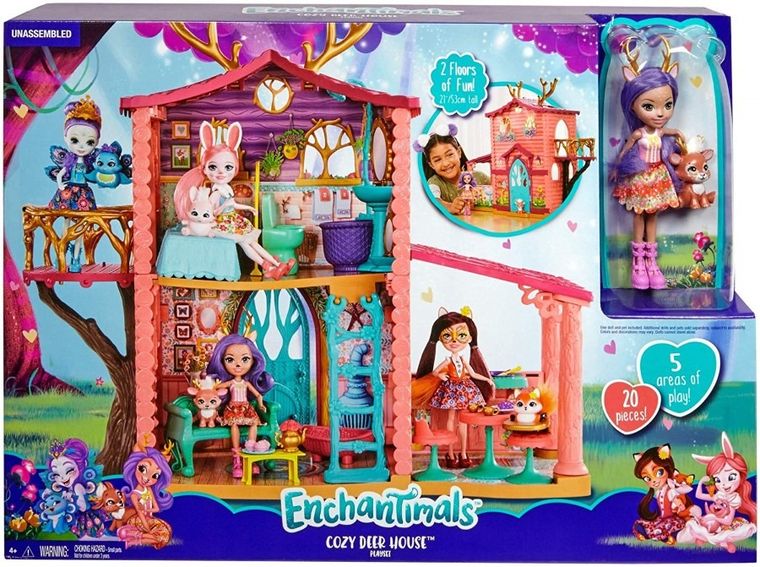 Enchantimals, Domek jelonków, zestaw z lalką i akcesoriami