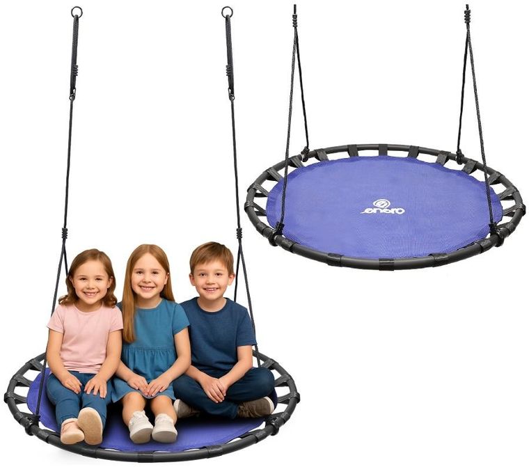 Enero, huśtawka ogrodowa, bocianie gniazdo, 120 cm, niebieska