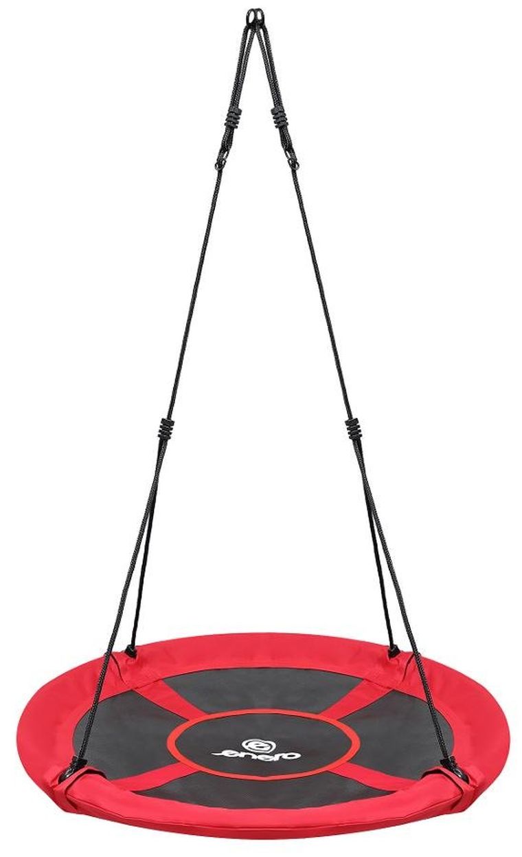 Enero, huśtawka ogrodowa, bocianie gniazdo, XXL, czerwona, 100 cm