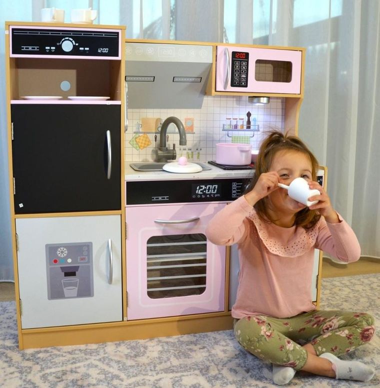 Enero, kuchnia drewniana, lampka LED, wooden, 87-30-83.5 cm