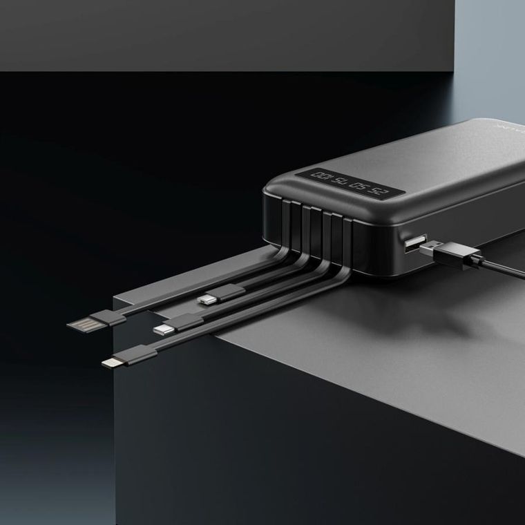 Extralink, EPB-084 20000mAh, powerbank, USB-C, czarny