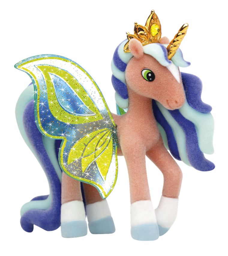 Galupy, Skrzydlate Jednorożce, brokatowa figurka z kryształkiem Swarovskiego, 1 szt.