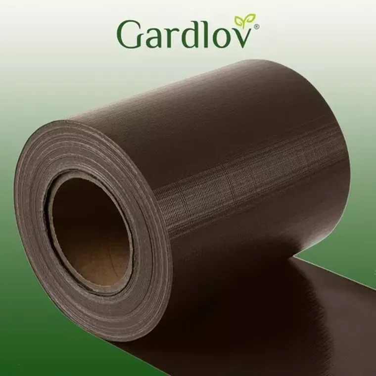 Gardlov, taśma ogrodzeniowa, brązowa, 19 cmx35 m, 450 g/m²