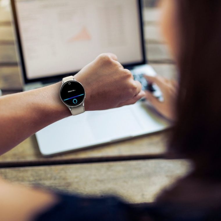 Hama, Smartwatch 8900, GPS, Amoled 1.3, szara koperta, srebrna ramka, pasek silikonowy