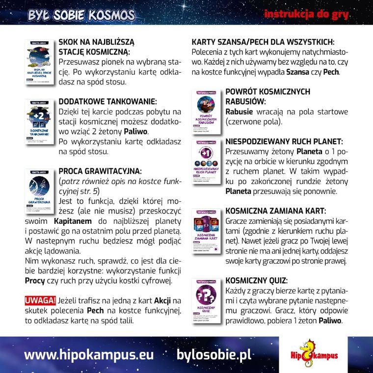 Hipokampus, Był sobie kosmos, gra familijna