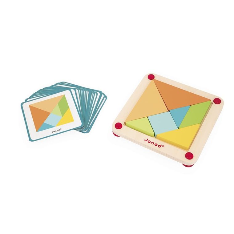 Janod, Essentiel, Tangram, drewniana układanka