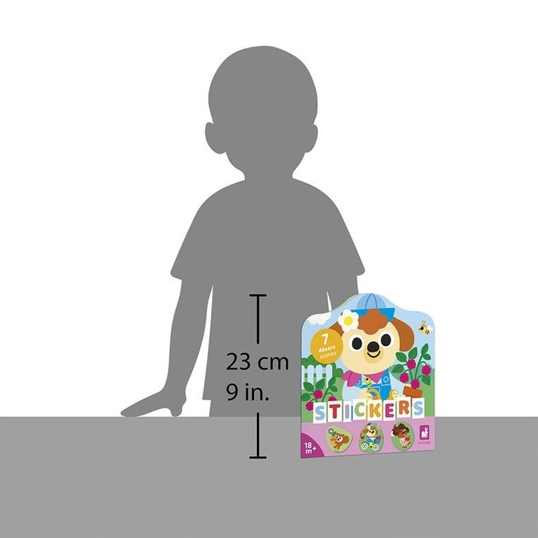 Janod, Ogród, książeczka do wyklejania, z naklejkami