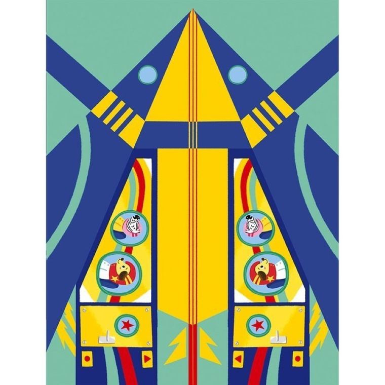 Janod, Papierowe samoloty z wyrzutnią, zestaw kreatywny