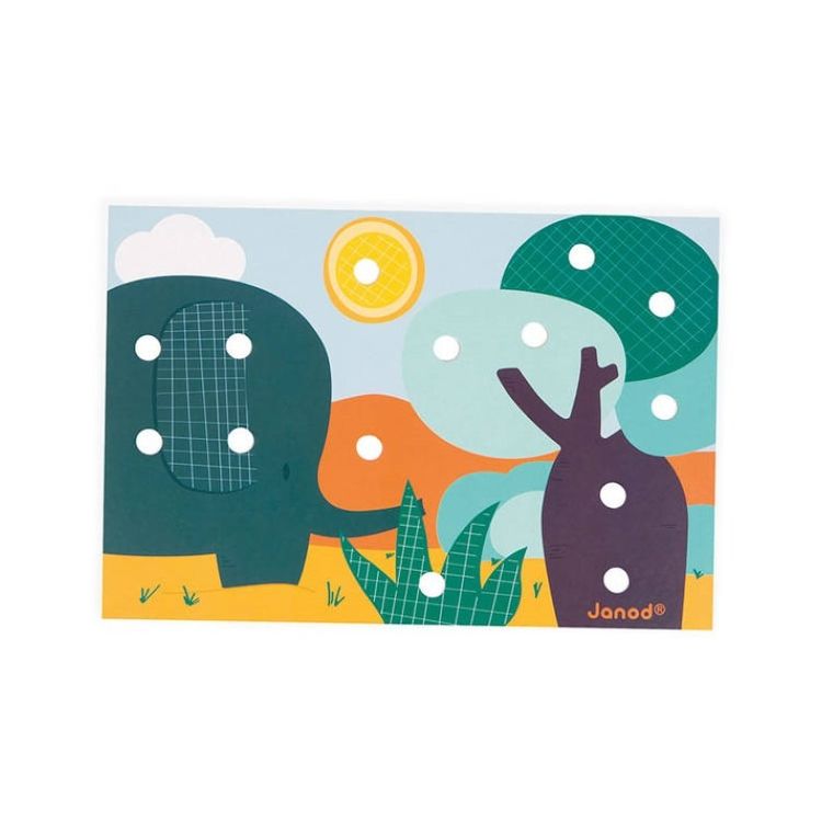 Janod, układanka, pierwsza drewniana mozaika