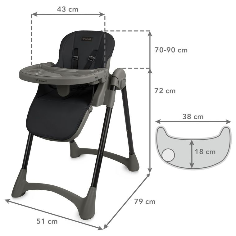 Kidwell, Forto, krzesełko, black/gray