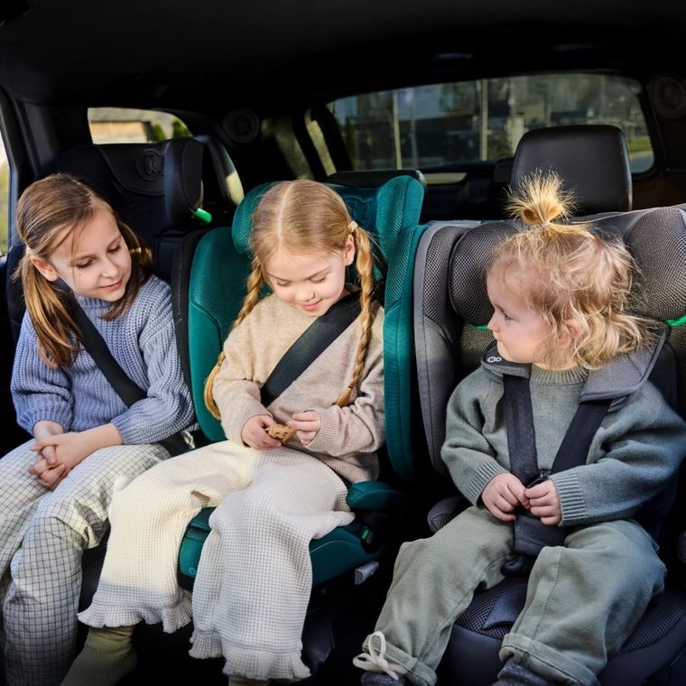 Kinderkraft, FIX2GO, i-Size, fotelik samochodowy, Green, 76-150 cm