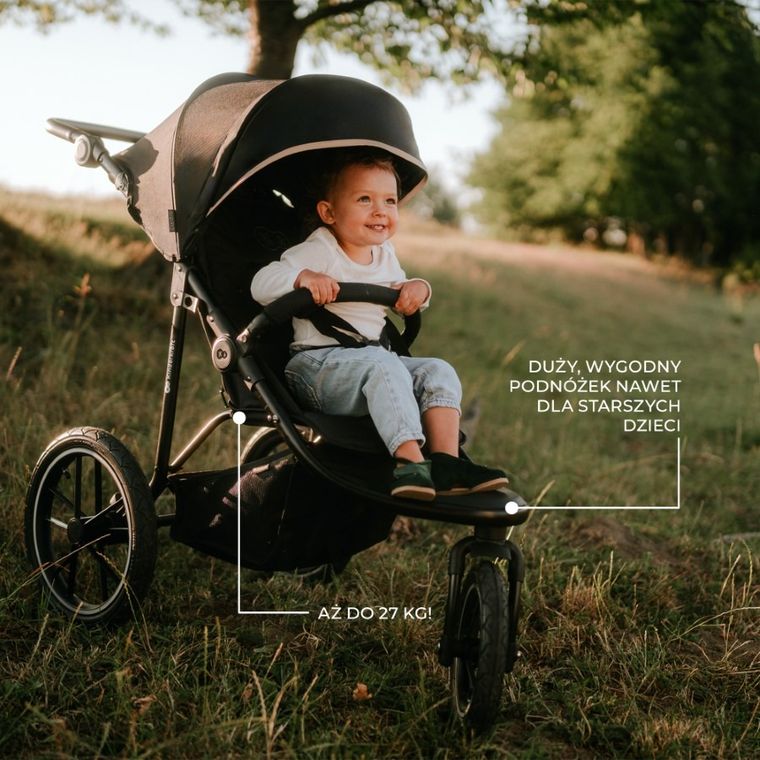 Kinderkraft, Helsi 2, wózek spacerowy, Deep Black