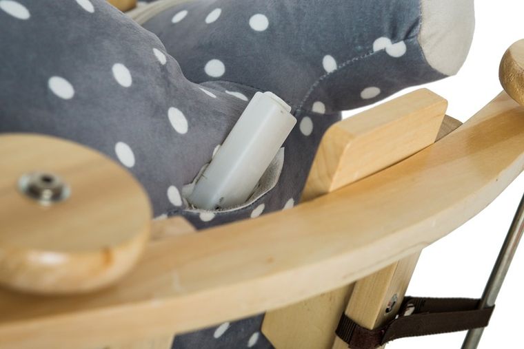 Kinderkraft, konik na biegunach z funkcją jeździka, szary