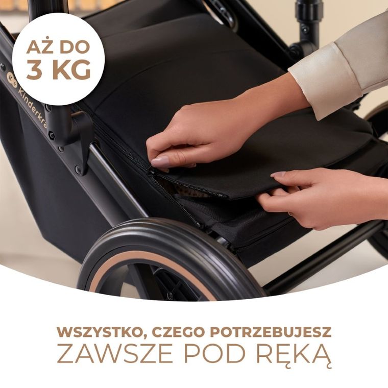 Kinderkraft, Prime 2, wózek wielofunkcyjny, 3w1, Shadow Grey