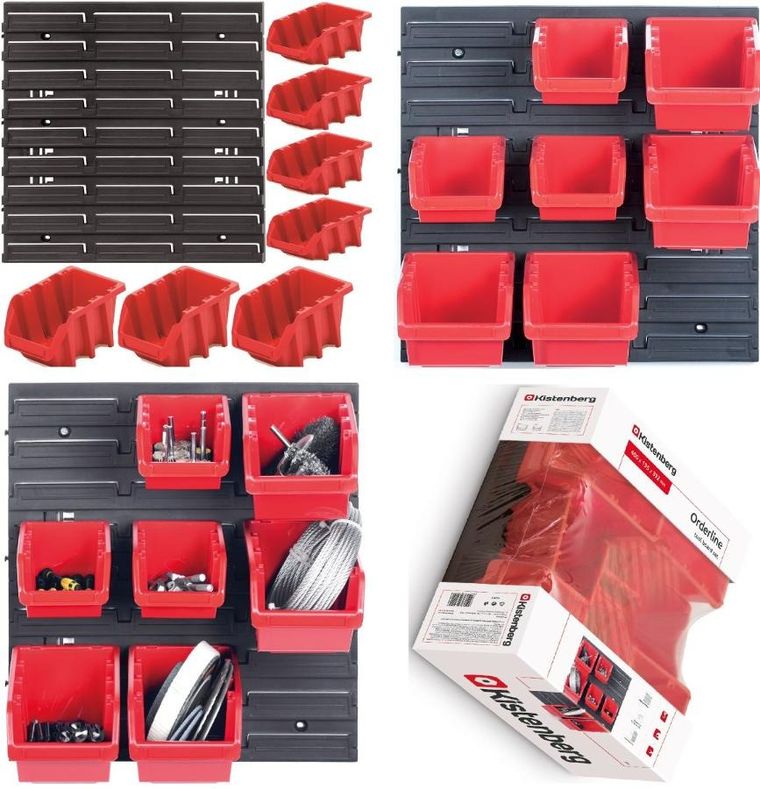 Kistenberg, tablica warsztatowa z zestawem pojemników, Orderline