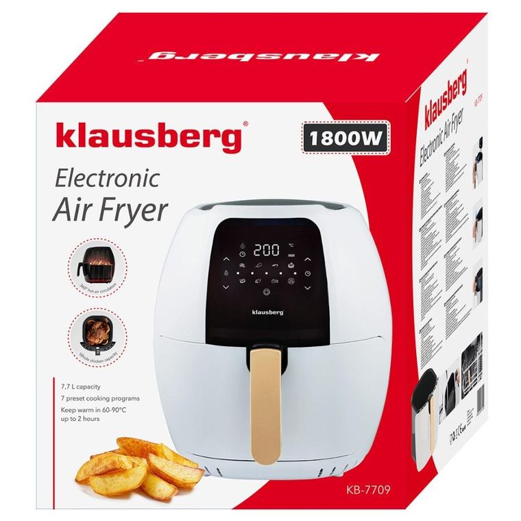 Klausberg, frytkownica beztłuszczowa, air fryer, 7,7l, KB-7709