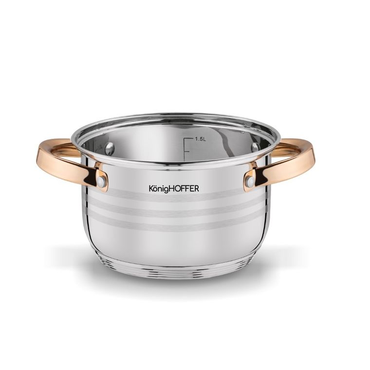 Könighoffer, Bari Rose Gold, komplet garnków, indukcja, 12 elementów